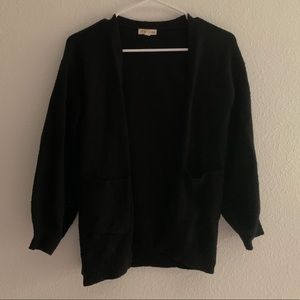 Girls Long Black Cardigan